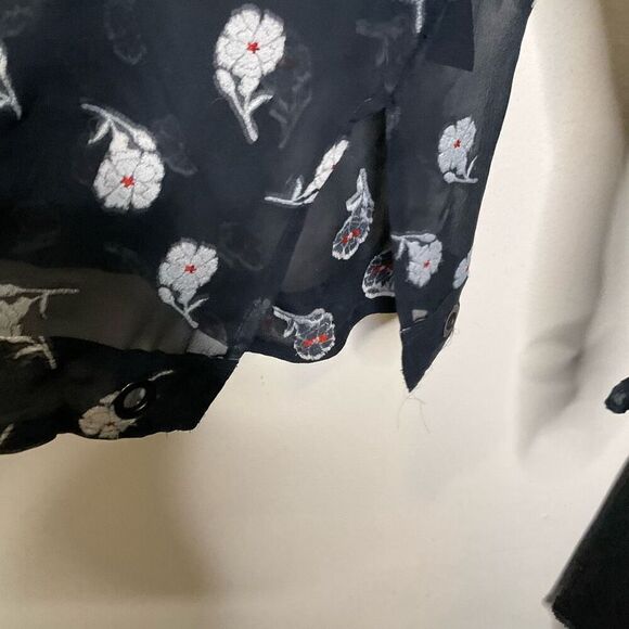 Rag & Bone Silk Blend Sheer Blouse - Picture 9 of 11